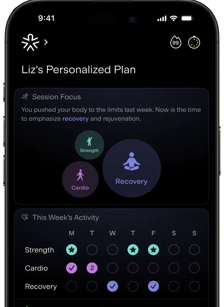 Weekly personalized plan-app-screenshot